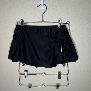 Sonoma Black Bikini Swim Skirt with Ruched Detail